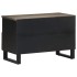 Mueble de TV madera maciza de mango negro 70x33x46