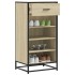 Mueble zapatero madera contrachapada roble sonoma 48x38x97,5