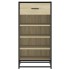 Mueble zapatero madera contrachapada roble sonoma 48x38x97,5