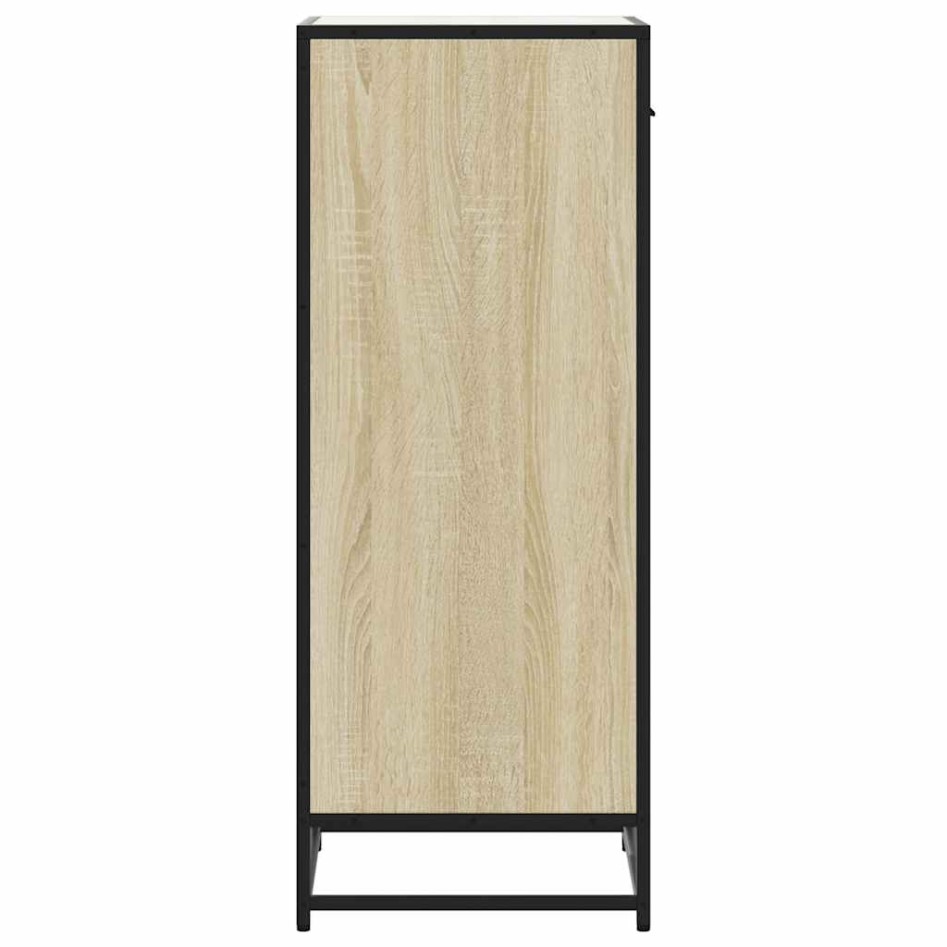 Mueble zapatero madera contrachapada roble sonoma 48x38x97,5