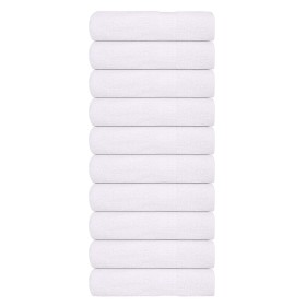 Toallas de mano 10 piezas blanco 50x100cm 360 g/m² 100%