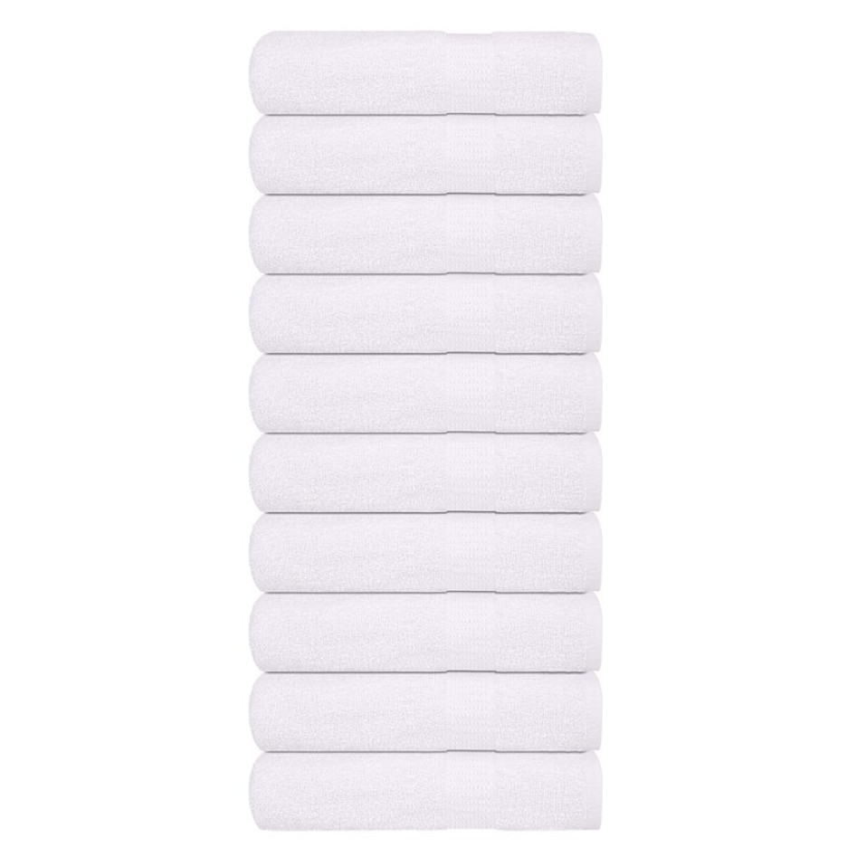 Toallas de mano 10 piezas blanco 50x100cm 360 g/m² 100%