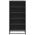 Mueble zapatero de madera de ingeniería negro 48x38x97,5