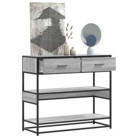 Mesa consola madera de ingeniería gris Sonoma 90x35x80