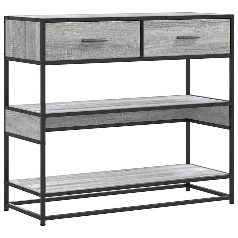 Mesa consola madera de ingeniería gris Sonoma 90x35x80