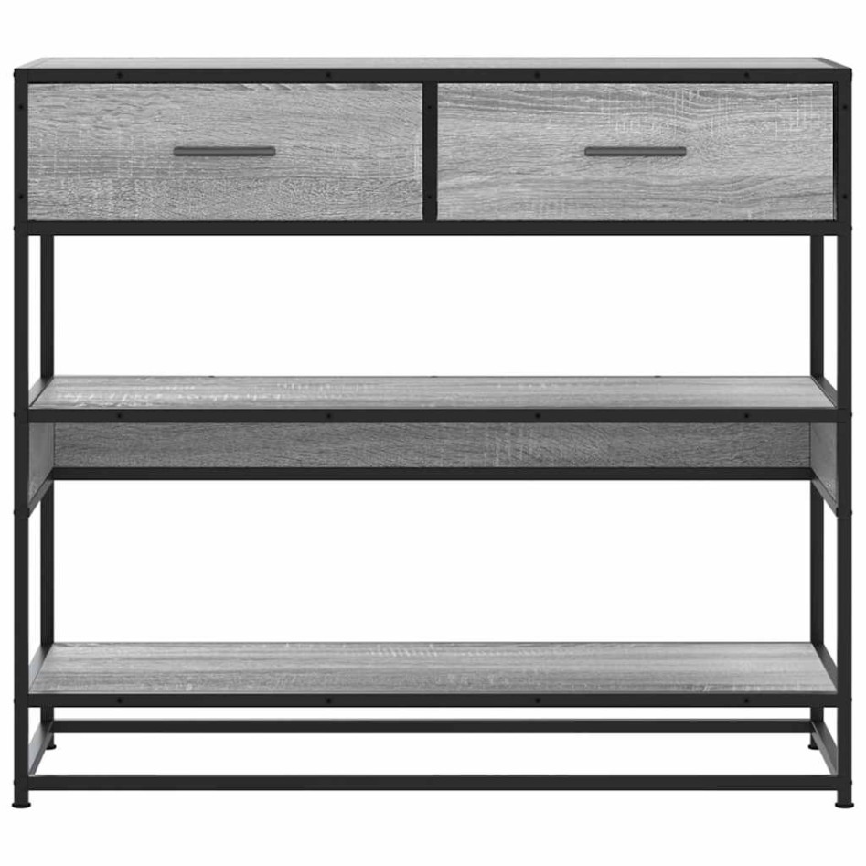 Mesa consola madera de ingeniería gris Sonoma 90x35x80