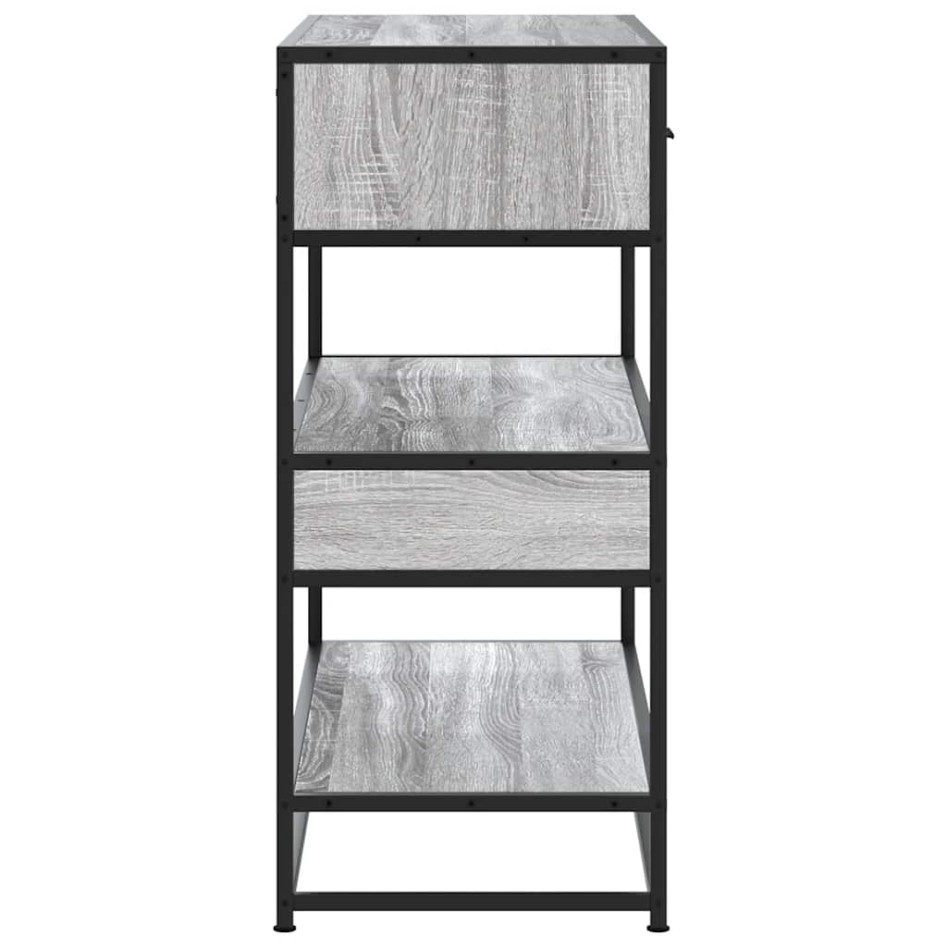 Mesa consola madera de ingeniería gris Sonoma 90x35x80