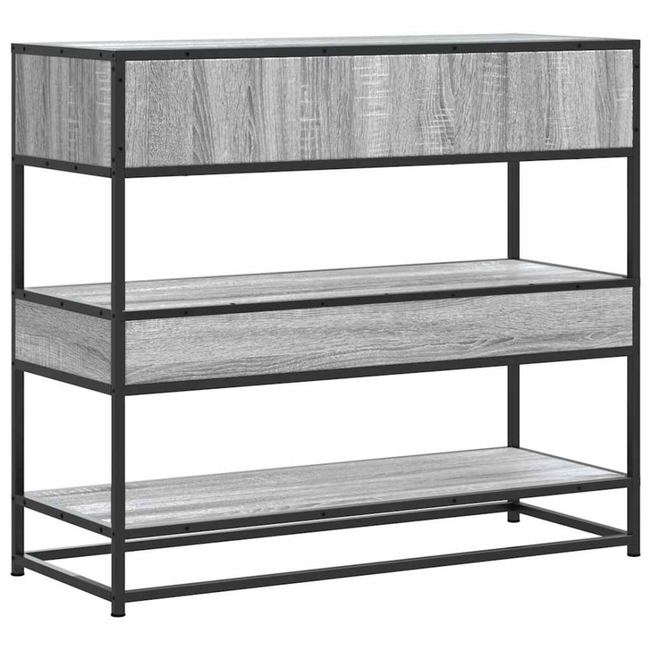 Mesa consola madera de ingeniería gris Sonoma 90x35x80