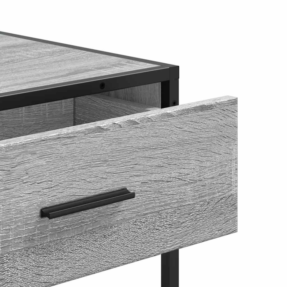 Mesa consola madera de ingeniería gris Sonoma 90x35x80
