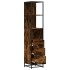 Armario baño madera contrachapada roble ahumado 35x37,5x166