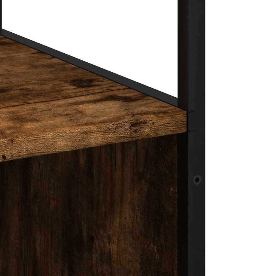 Armario baño madera contrachapada roble ahumado 35x37,5x166