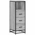 Armario de baño madera contrachapada gris sonoma 35x37,5x100
