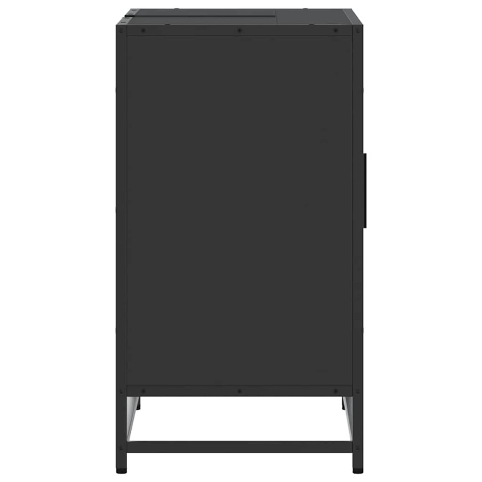 Mueble baño para lavabo madera ingeniería negro 65 x 33 x 60