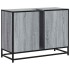 Armario lavabo baño madera ingeniería gris Sonoma 80x33x60
