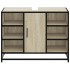Armario lavabo baño madera ingeniería roble Sonoma 80x33x60