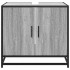 Mueble lavabo baño madera contrachapada sonoma gris 65x33x60