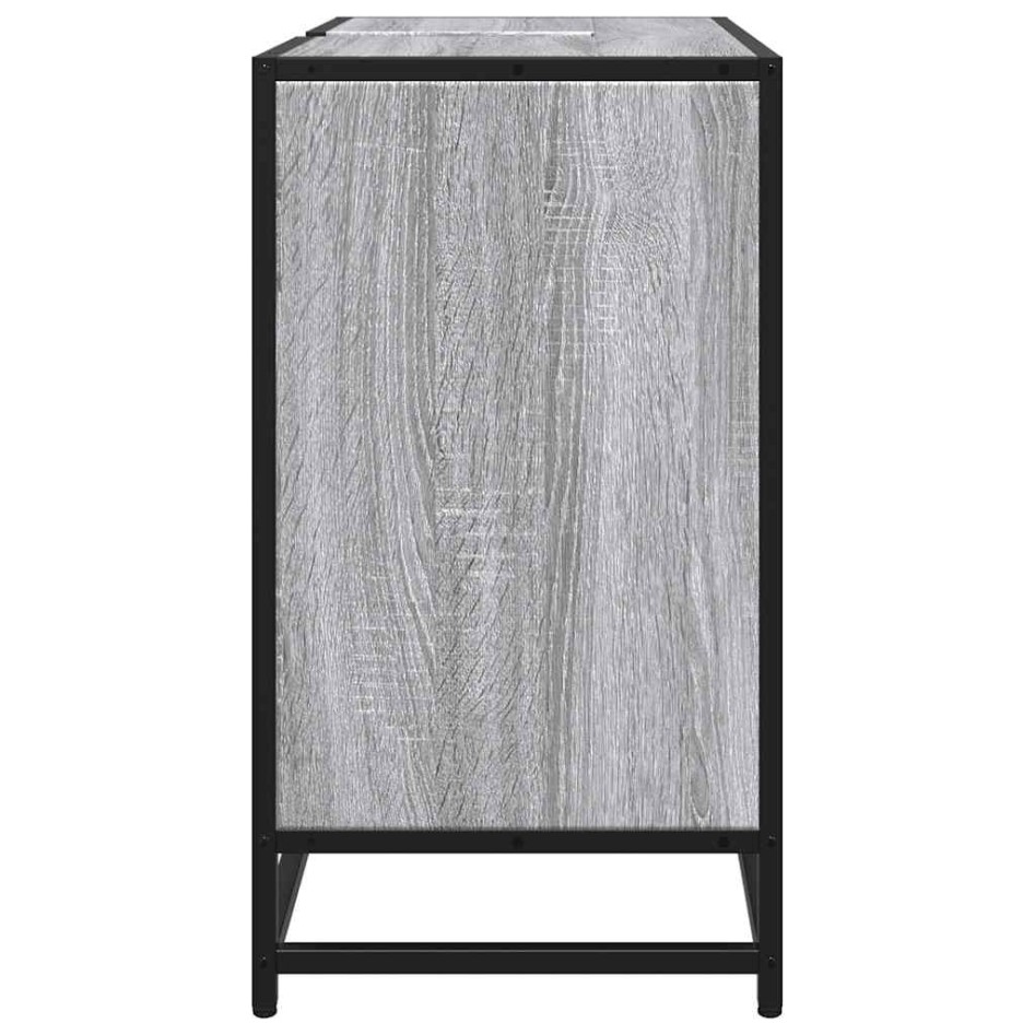 Mueble lavabo baño madera contrachapada sonoma gris 65x33x60