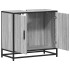 Mueble lavabo baño madera contrachapada sonoma gris 65x33x60