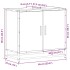 Mueble lavabo baño madera contrachapada sonoma gris 65x33x60