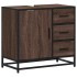 Mueble de lavabo madera de ingeniería roble marrón 65x33x60