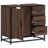 Mueble de lavabo madera de ingeniería roble marrón 65x33x60