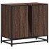 Mueble de lavabo madera de ingeniería roble marrón 65x33x60