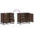 Mueble de lavabo madera de ingeniería roble marrón 65x33x60