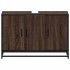 Armario lavabo baño madera ingeniería roble marrón 90x33x60