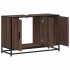 Armario lavabo baño madera ingeniería roble marrón 90x33x60