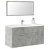 Armario de baño con espejo madera de ingeniería gris