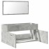 Armario de baño con espejo madera de ingeniería gris