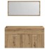 Mueble de baño con espejo de madera ingeniería roble