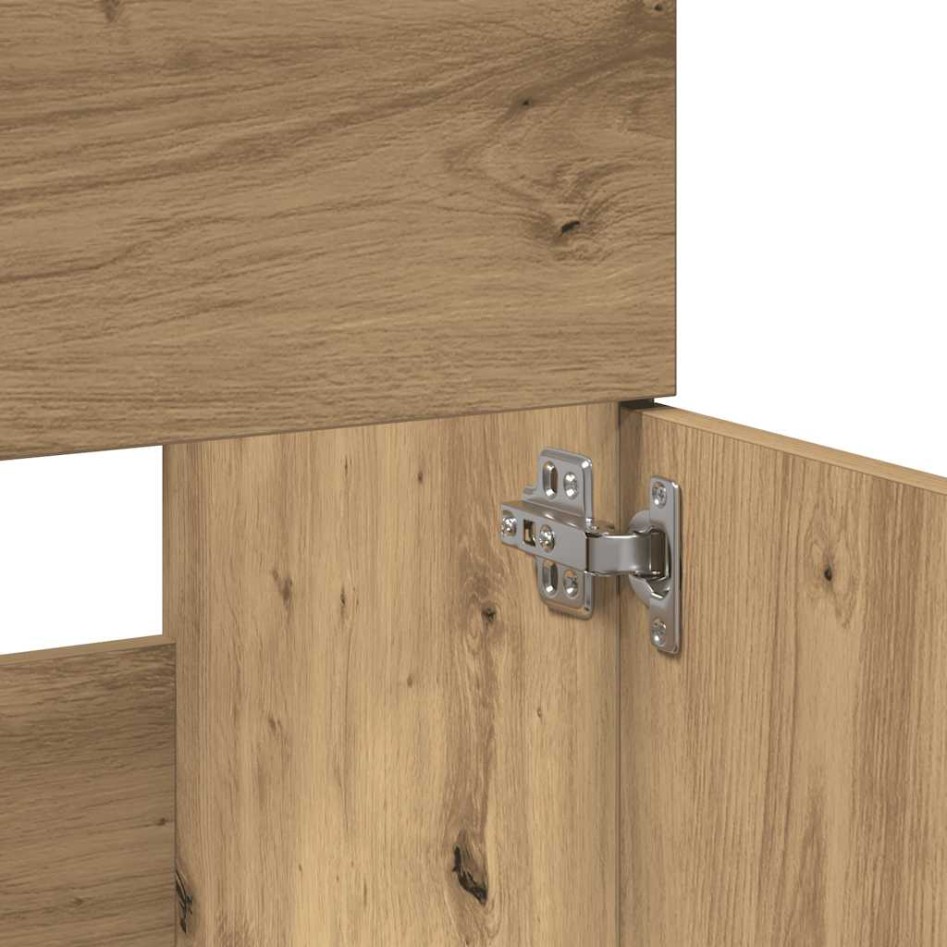 Mueble de baño con espejo de madera ingeniería roble