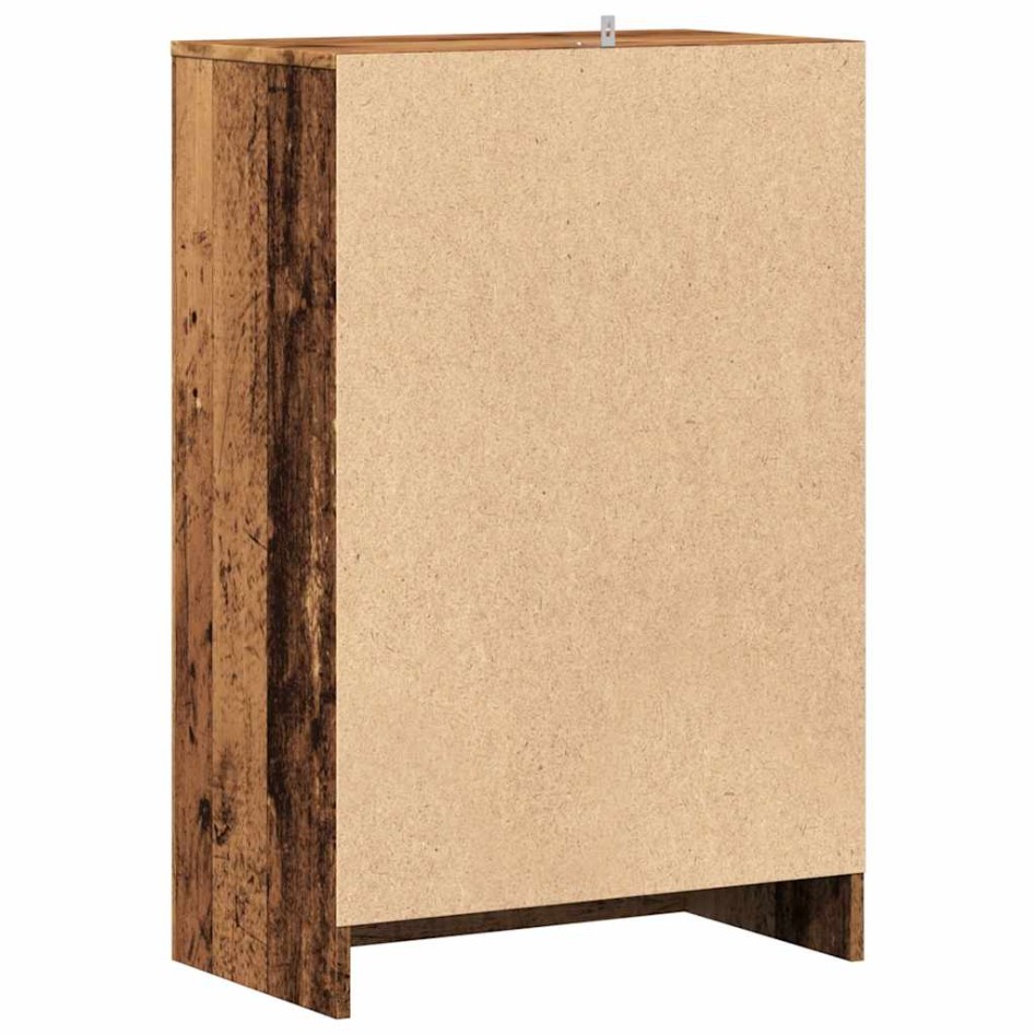 Mueble zapatero madera ingeniería madera envejecida 60x35x92