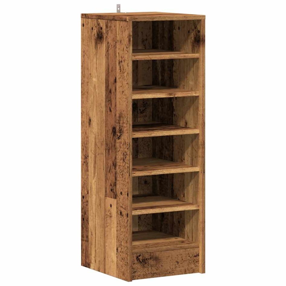 Mueble zapatero de aglomerado madera vieja 32x35x92