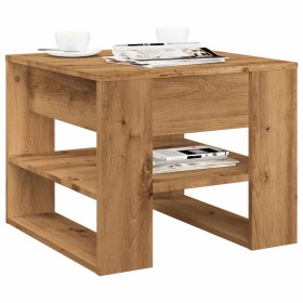 Mesa de centro madera de ingeniería roble artisan 55,5x55x45
