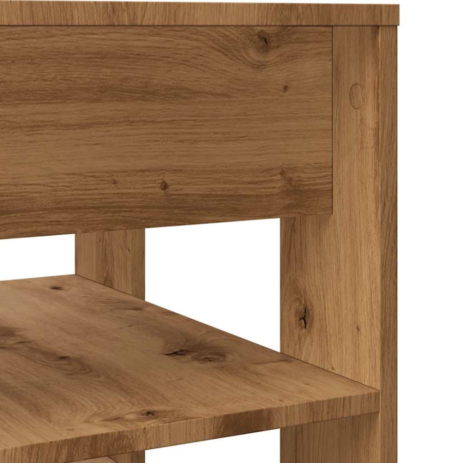 Mesa de centro madera de ingeniería roble artisan 55,5x55x45