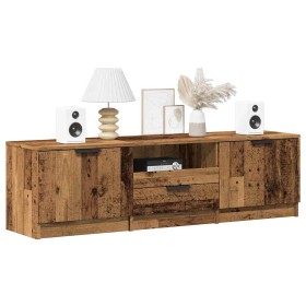 Mueble de TV de madera antigua 140x35x40 cm Madera