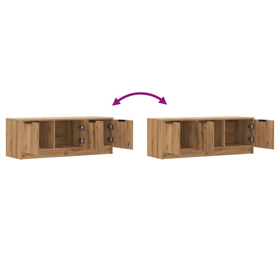 Mueble de TV madera contrachapada artisan roble 102x35x36,5