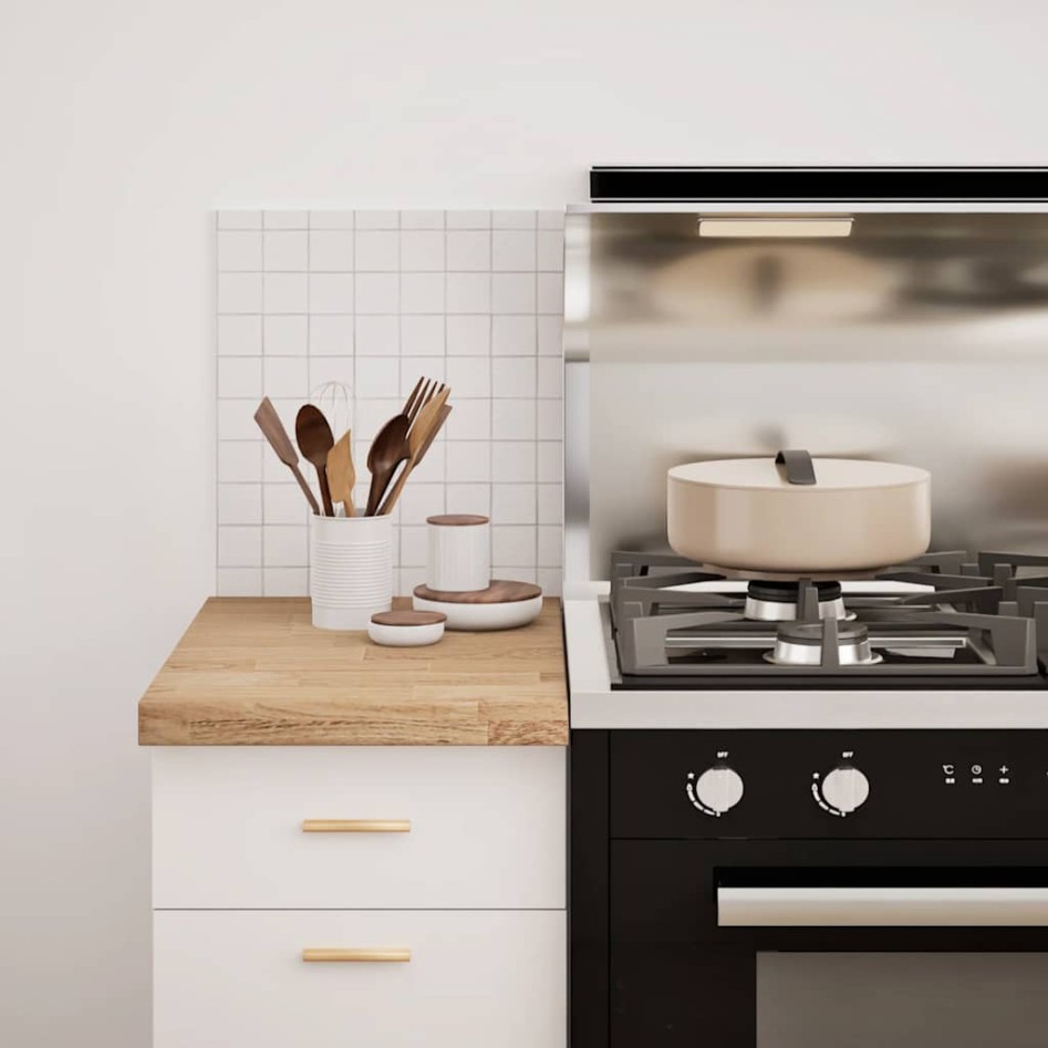 Encimera de cocina rectangular madera maciza