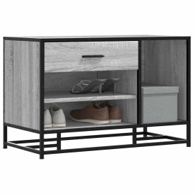 Banco zapatero madera de ingeniería gris sonoma 80x40x53,5