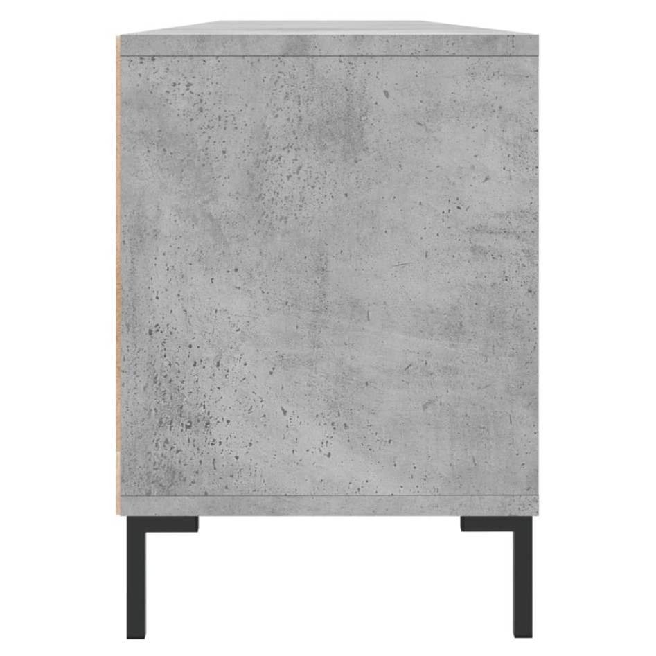 Mueble de TV madera contrachapada gris hormigón 150x30x44,5