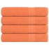 Toallas 4 uds 100% algodón naranja 100x200 cm 600