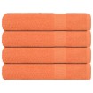 Toallas 4 uds 100% algodón naranja 100x200 cm 600 gsm