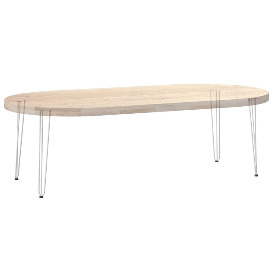 Patas de mesa tipo horquilla 4 uds acero macizo blanco 72