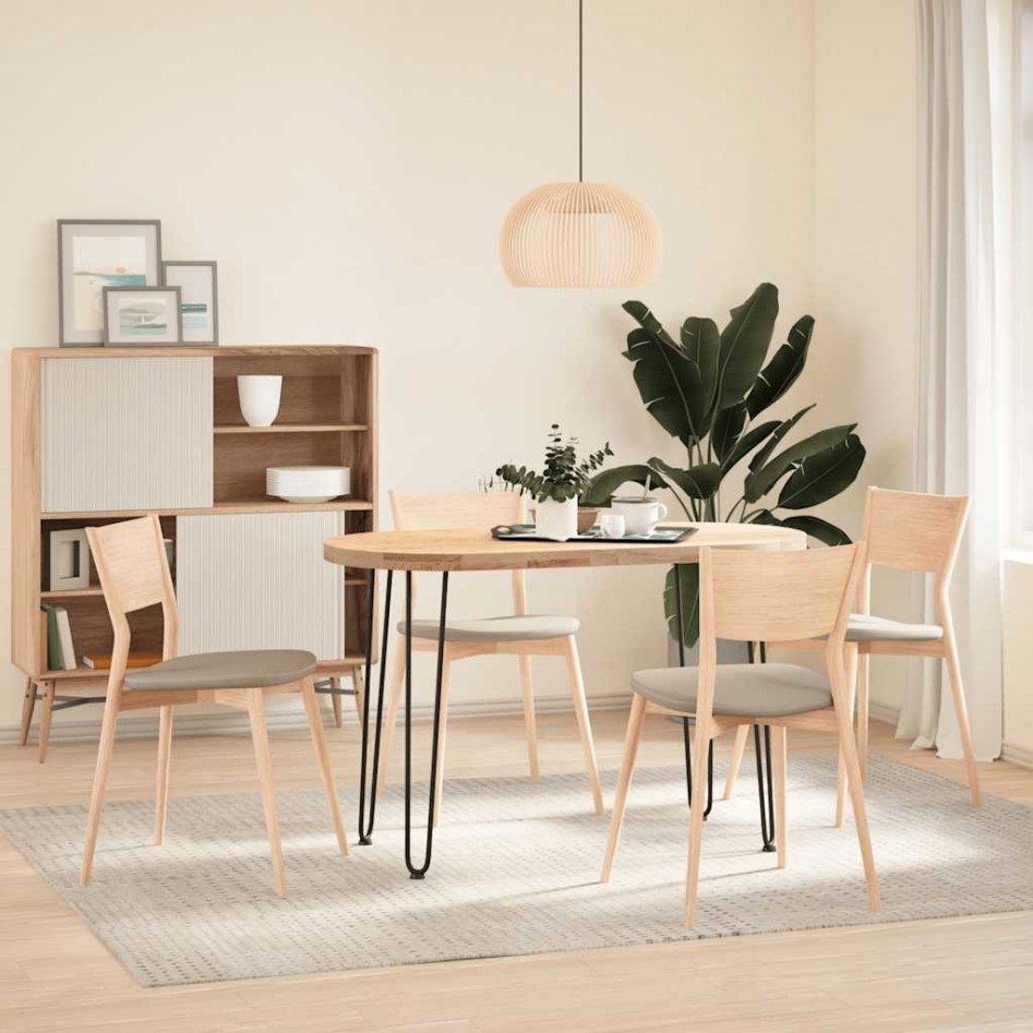 Patas de mesa tipo horquilla 4 uds acero macizo negro 72