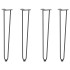 Patas de mesa tipo horquilla 4 uds acero macizo antracita 72
