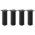 Patas para mesa de centro 4 uds acero negro 42-44