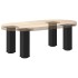 Patas para mesa de centro 4 uds acero negro 42-44