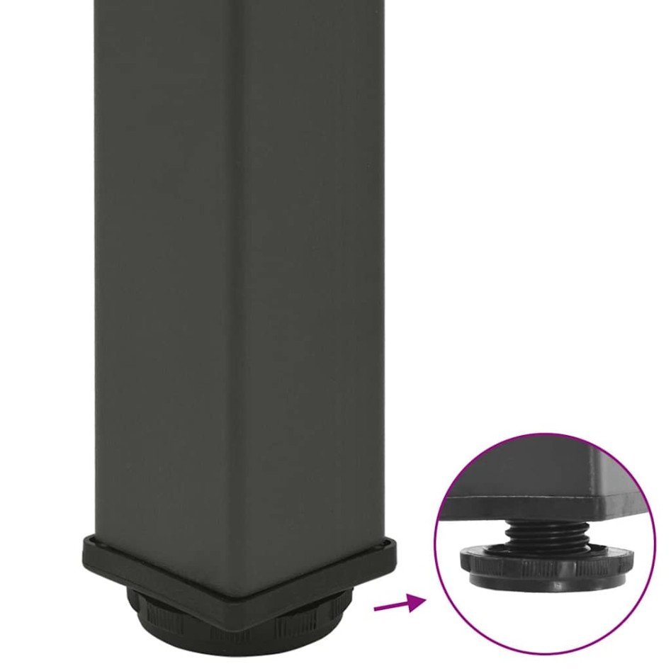 Patas para mesa de centro 4 uds acero antracita 72-74